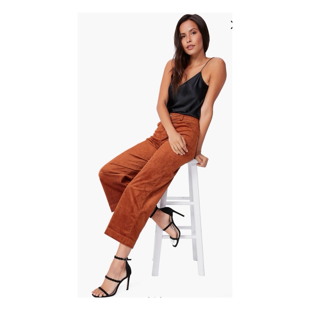 PAIGE Anessa Rust Wide Leg Corduroy pants